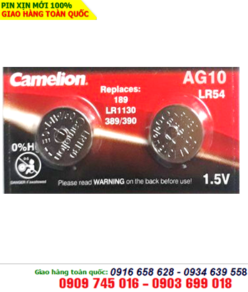 Camelion AG10; Pin Camelion AG10-LR1130-189 Plus Alkaline 1,5V chính hãng