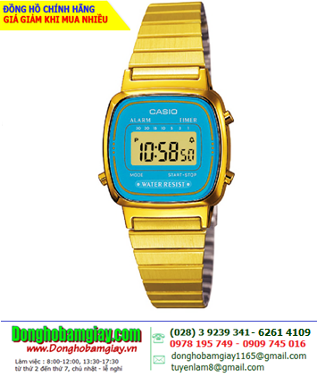 Casio LA-670WGA-2DF; Đồng hồ điện tử Nữ Casio LA-670WGA-2DF