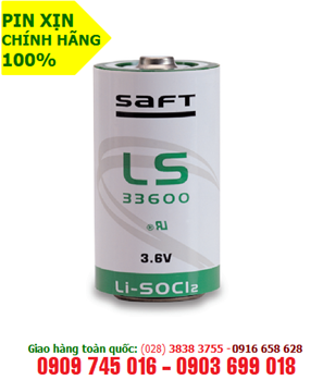 Pin nuôi nguồn PLC Saft LS33600 lithium 3.6v D 16500mAh chính hãng Made in France
