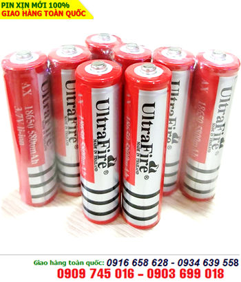 Ultrafire AX18650; Pin sạc 3.7v Ultrafire AX18650-5800mAh Made in ThaiLand sử dụng cho đèn pin 