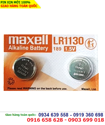 Maxell LR1130; Pin Maxell LR1130-189-AG10 Alkaline 1,5V chính hãng