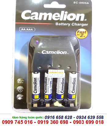 Camelion BC-0905A, Bộ sạc pin AAA Camelion BC-0905A kèm sẳn 4 pin sạc Camelion AAA1100mAh 1.2v Lockbox