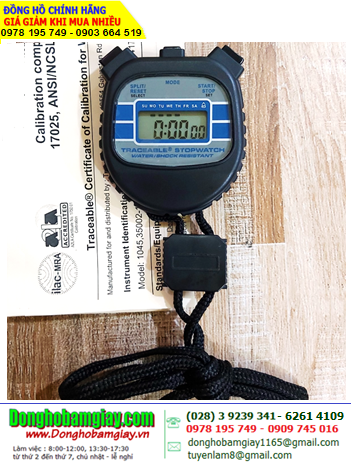 Traceable 1045 _Đồng hồ bấm giây 1045 Traceable® Water-/Shock-Resistant Stopwatch _Đã được hiệu chuẩn tại Mỹ 