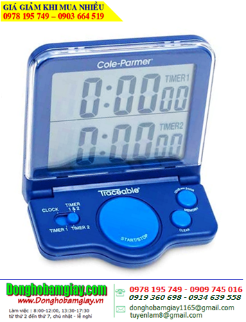 Traceable 5023, Đồng hồ cài đặt hẹn giờ đếm lùi 02 kênh Traceable @ 5023 Flexible-Display Jumbo-Digit Timer /Đã hiệu chuẩn tại Mỹ