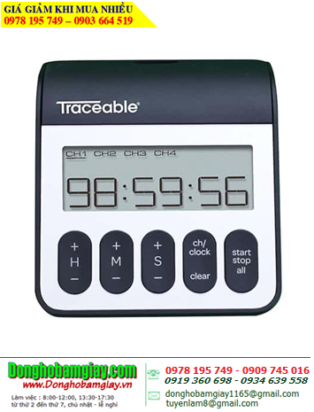 Traceable 5667, Đồng hồ đếm lùi đếm tiến 04 kênh Four-Channel Timer with Antimicrobial Protection /Đã hiệu chuẩn tại Mỹ
