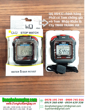 Q&Q HS43J001Y, Đồng hồ bấm giờ Thể thao Q&Q HS43J001Y chính hãng Q&Q Division Japan, Bảo hành 01 năm 