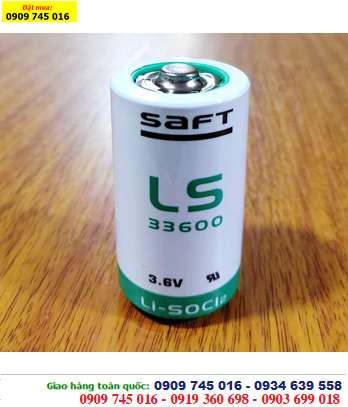 Pin nuôi nguồn PLC Saft LS33600 lithium 3.6v D 16500mAh chính hãng Made in France