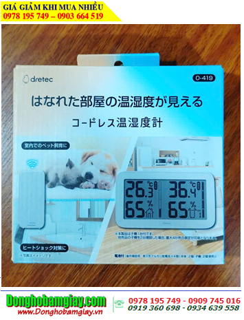 DRETEC 0-419, Nhiệt Ẩm Kế 02 kênh DRETEC 0-419 chính hãng 