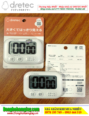 DRETEC T-649TW, Đồng hồ hẹn giờ đếm lùi TIMER DRETEC T-649WT chính hãng