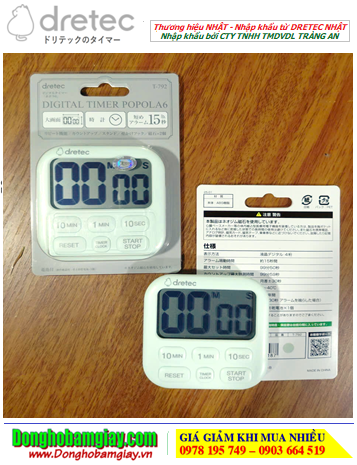 DRETEC T-792, Đồng hồ hẹn giờ đếm lùi TIMER DRETEC T-792GN chính hãng